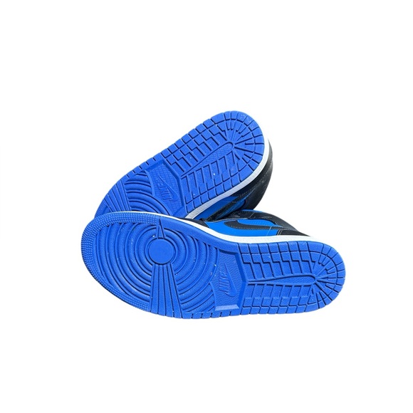 Air Jordan 1 Mid Men’s Black and Blue Sneakers - Picture 6 of 12